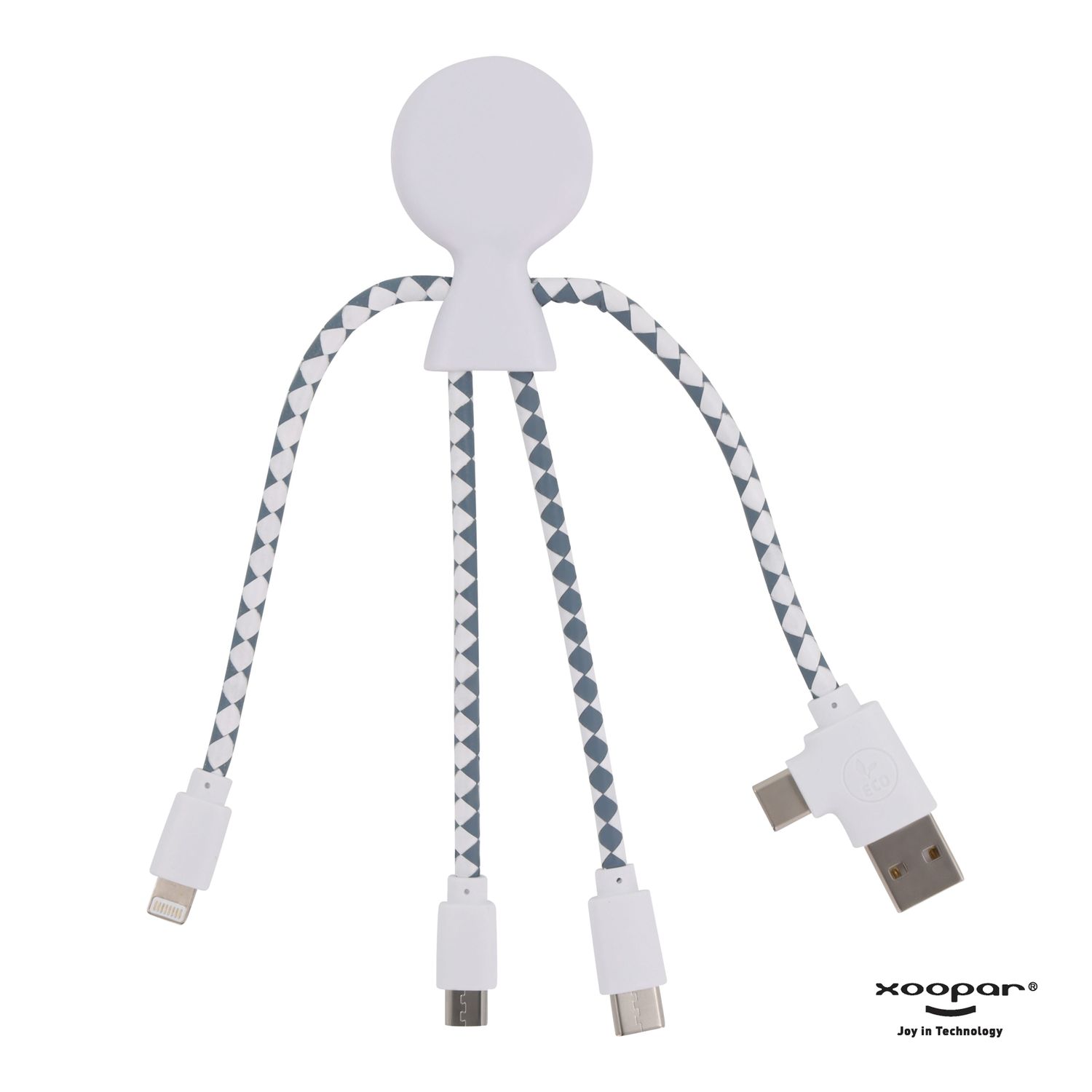 2081 | Xoopar Mr. Bio Charging cable, Kleur: Wit