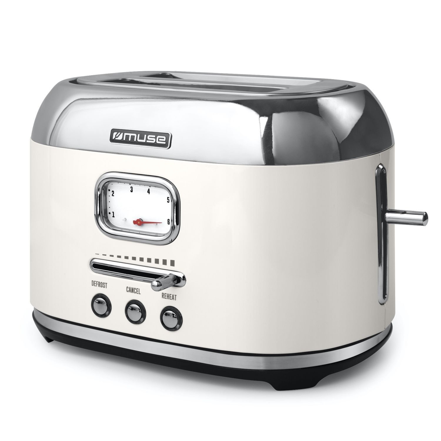 Muse broodrooster 1000 Watt, Kleur: Crème