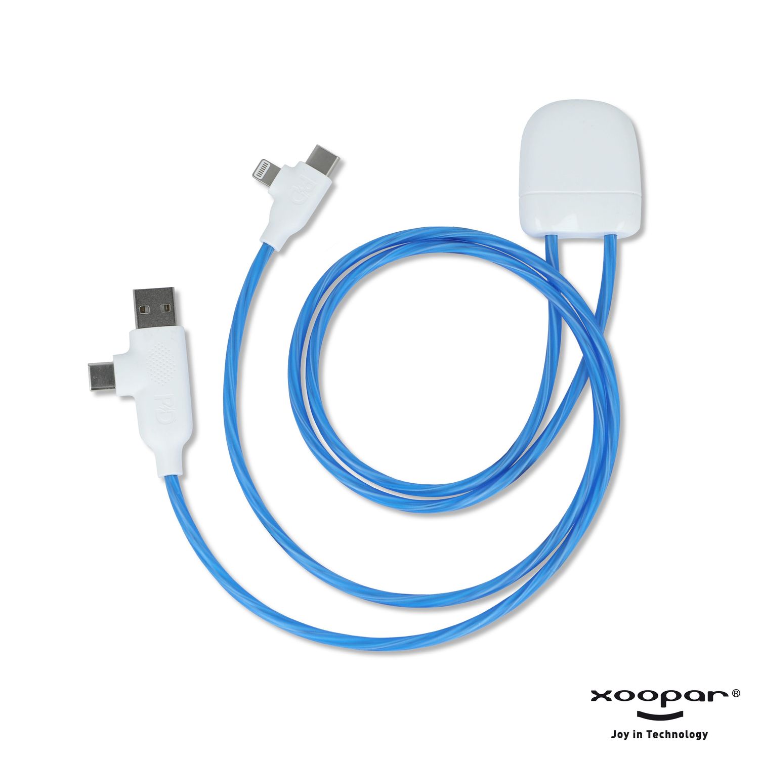 Xoopar Lighting ICE-C Oplaadkabel, Kleur: Blauw
