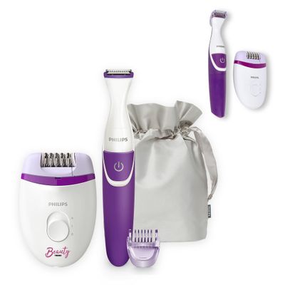 BRP505|Philips Satinelle compacte epilator en snoerloze bikinilijntrimmer
