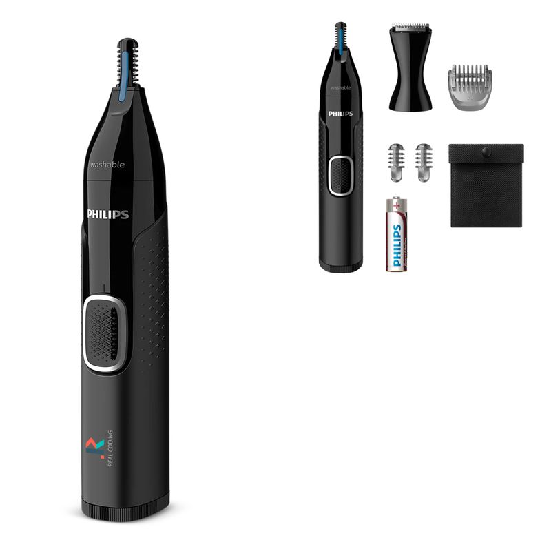 NT5650|Philips Neus-, oor-, wenkbrauwen detailtrimmer met 5 accessoires