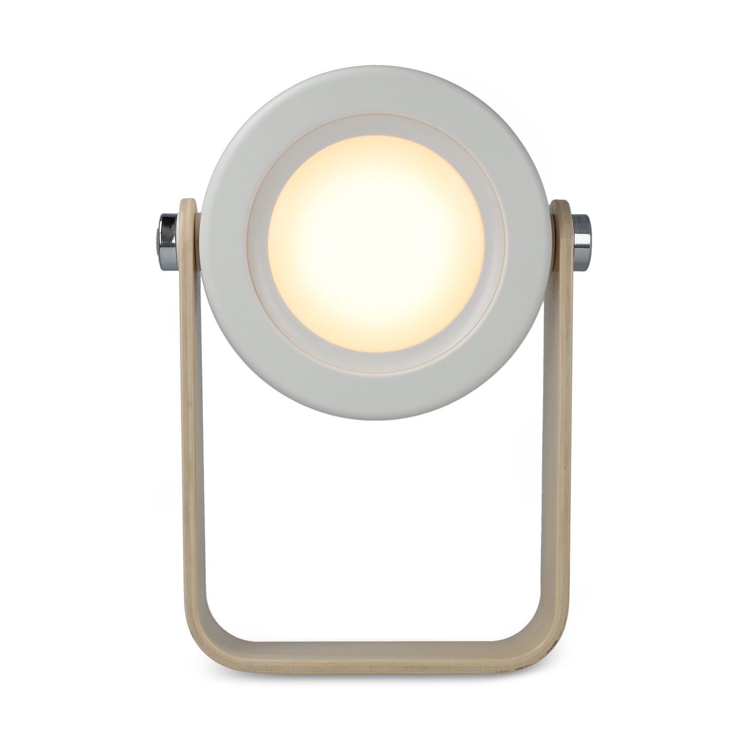 Coollux multifunctionele LED-lamp met bamboe handvat, Kleur: Wit