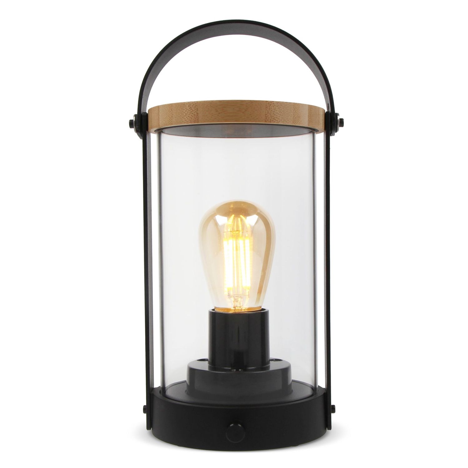 Edison Bamboe Lamp, Kleur: Zwart