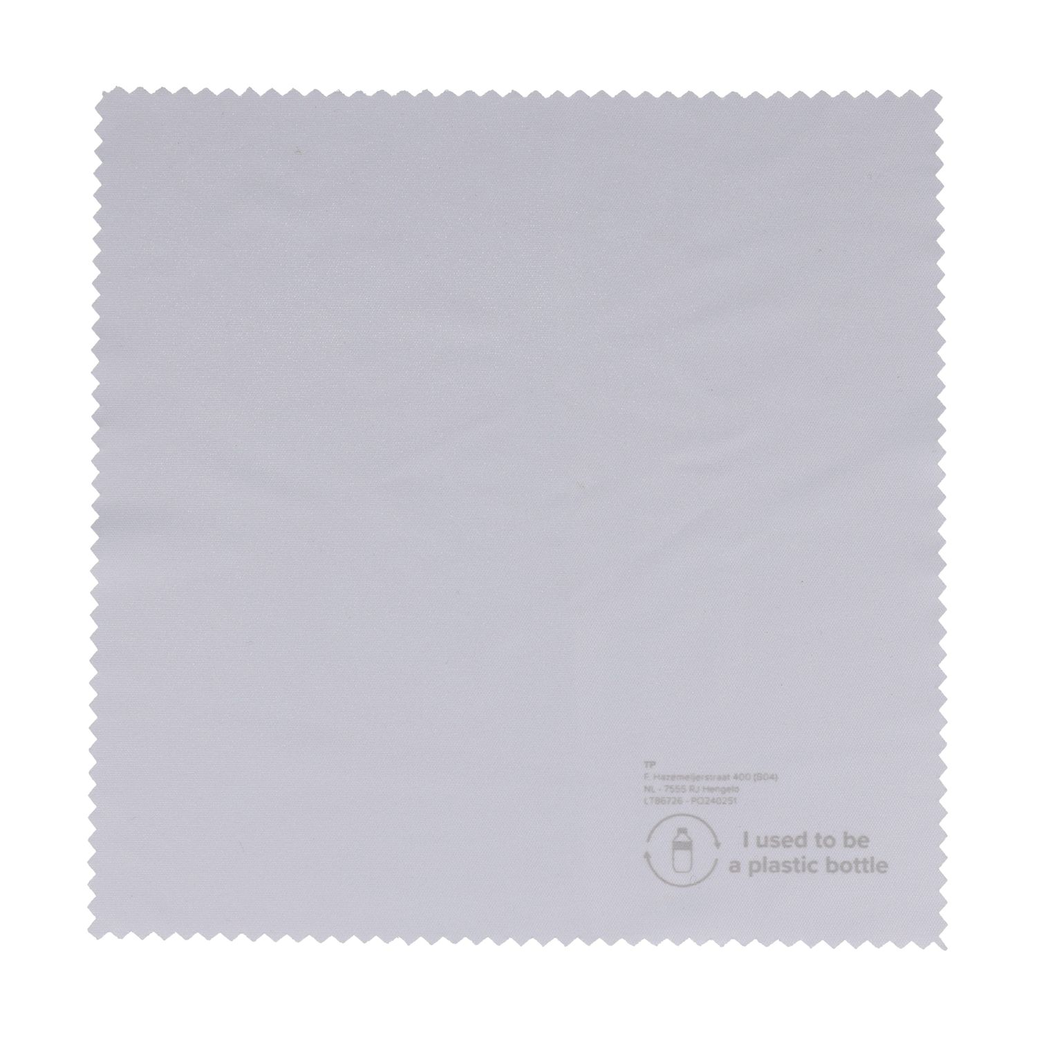 R-PET microvezel reinigingsdoek 15 x 15cm sublimatie, Kleur: Wit