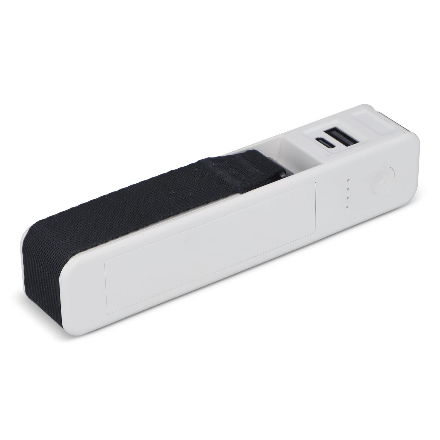 5-in-1 Travel Powerbank 2600 mAh - Bagageweegschaal - Zaklamp - Liniaal - Thermometer, Kleur: Wit