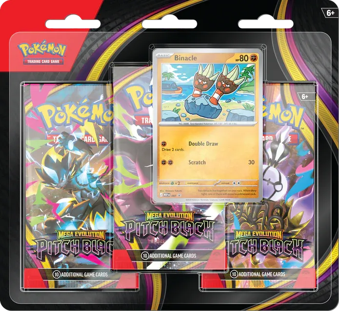 ME05 PITCH BLACK 3PK BLISTER