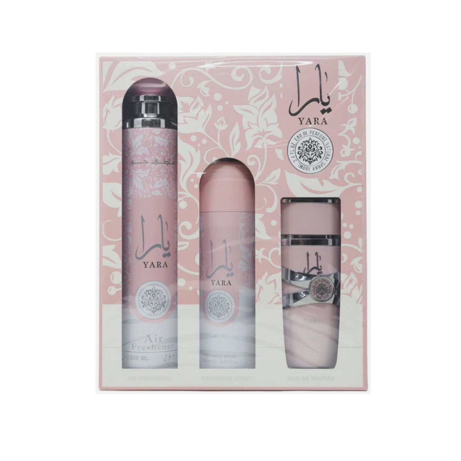 Lattafa Yara EDP Gift Set, Women’s 3.4 oz (3-Piece Set)