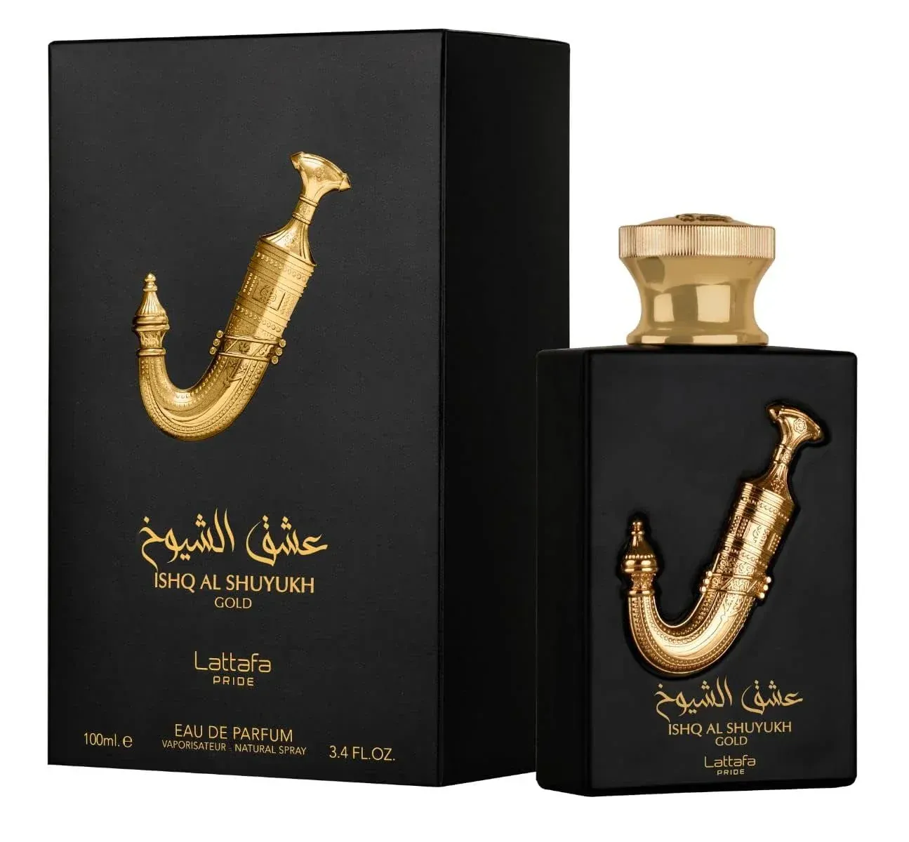Lattafa Ishq Al Shuyukh Gold EDP, Unisex 3.4 oz