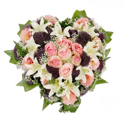 Coeur fleurs de saison pastel Coeur fleurs de saison pastel