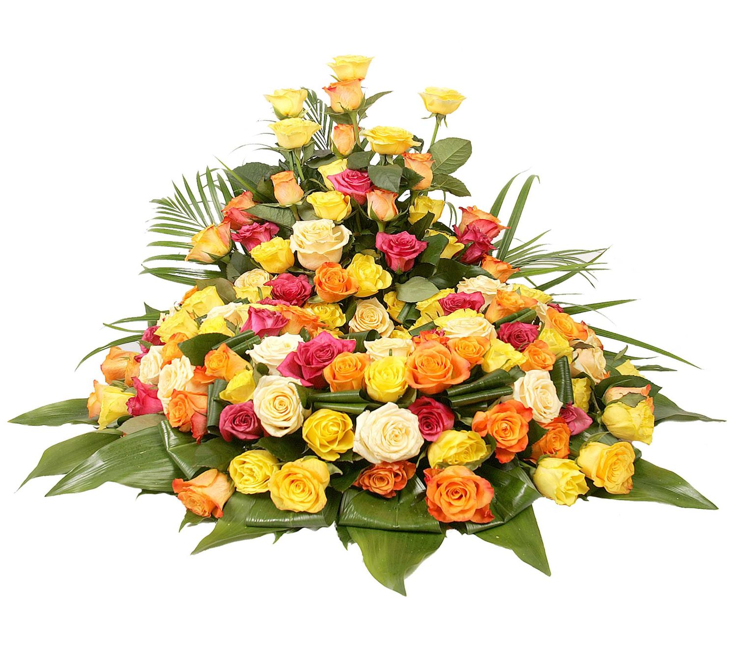 Couronne de roses variées