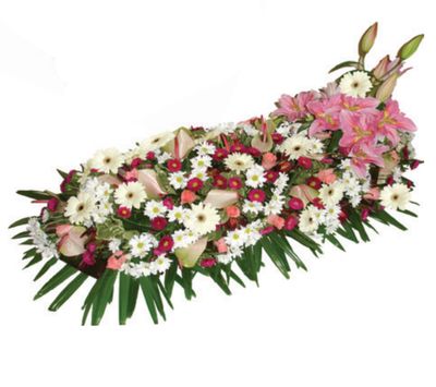 Dessus de cercueil fleurs de saison Dessus de cercueil fleurs de saison