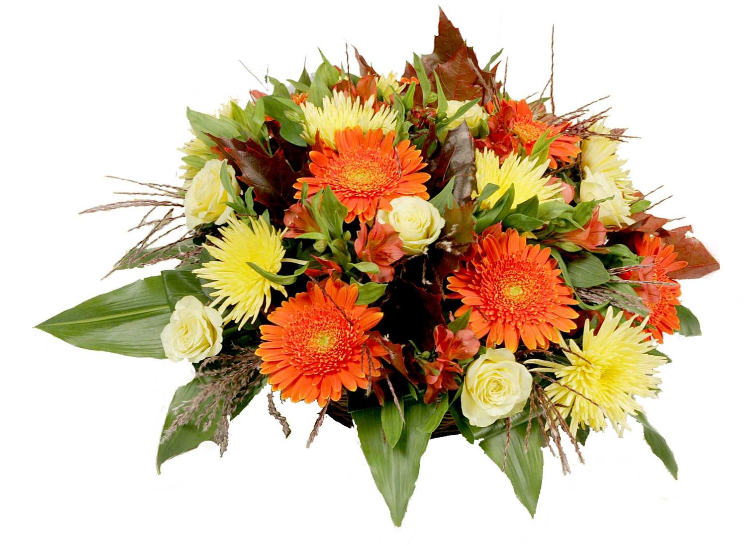 Panier fleurs de saison coloré