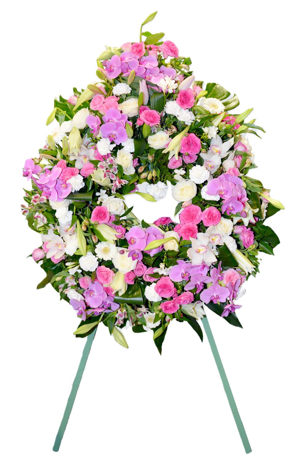 Grande couronne sur pied