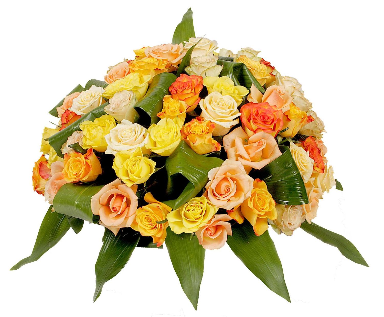 Panier fleurs de roses variées