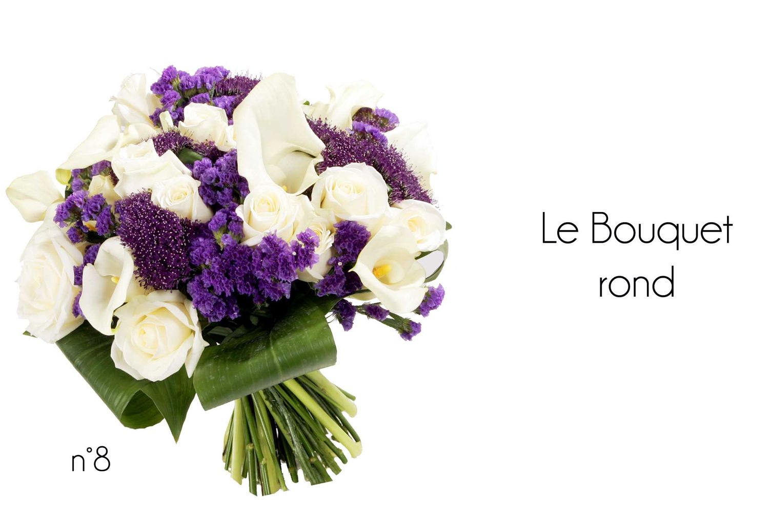 Bouquet rond bleu