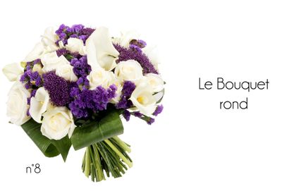 Bouquet rond bleu Bouquet rond bleu