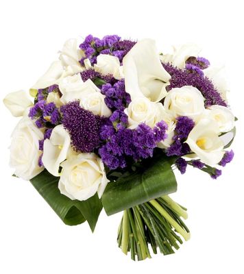 Bouquet rond bleu Bouquet rond bleu