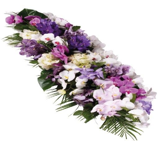 Dessus de cercueil en orchidées