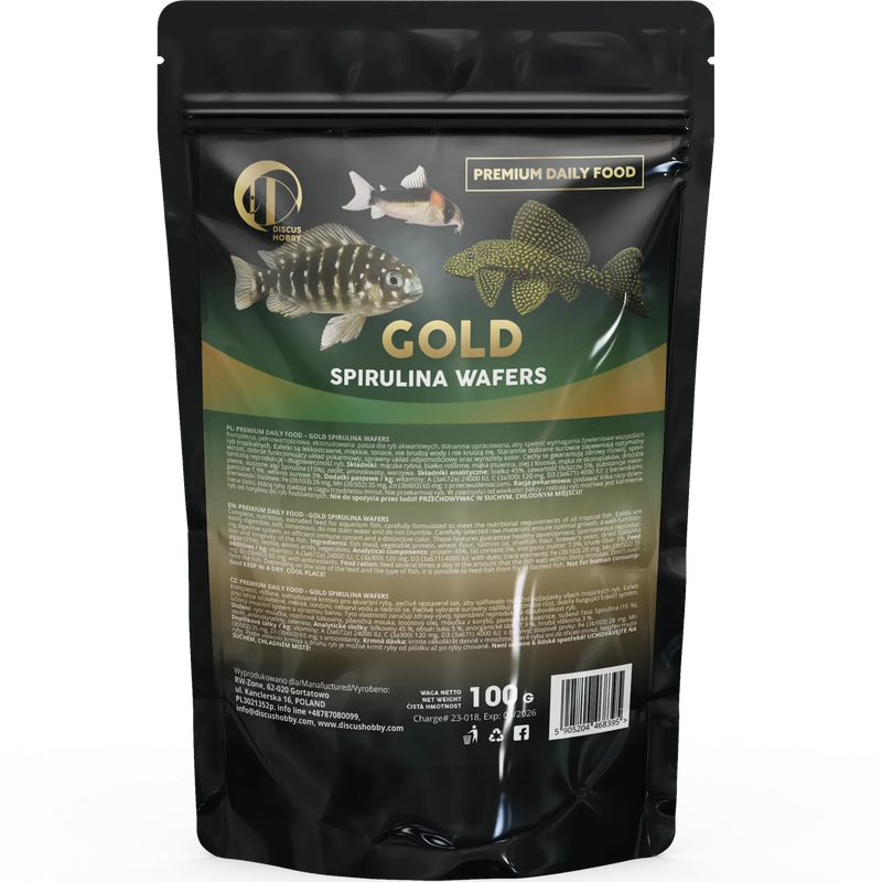 Premium Daily Food - Gold Spirulina Wafers 200 gram