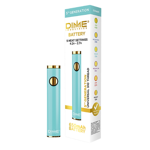 Dime Industries - 5th Generation 510 Thread Battery "Aqua"