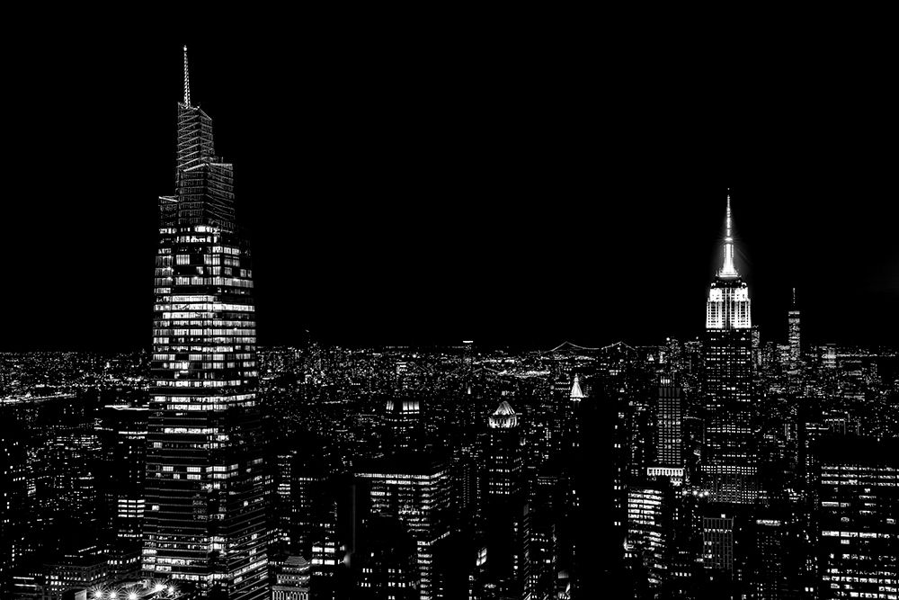 Midnight Metropolis - NYC Empire State &amp; Skyline Night Print