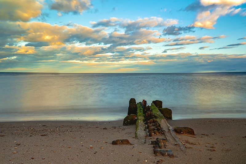 Calm Horizon Seascape - Long Exposure Beach Photography Print