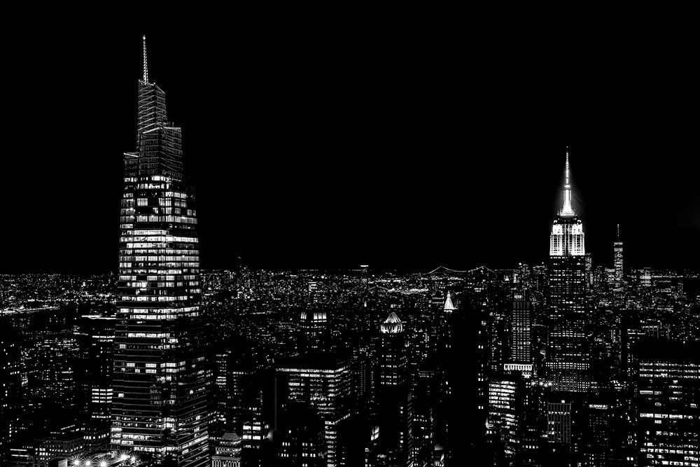 Midnight Metropolis - NYC Empire State &amp; Skyline Night Print