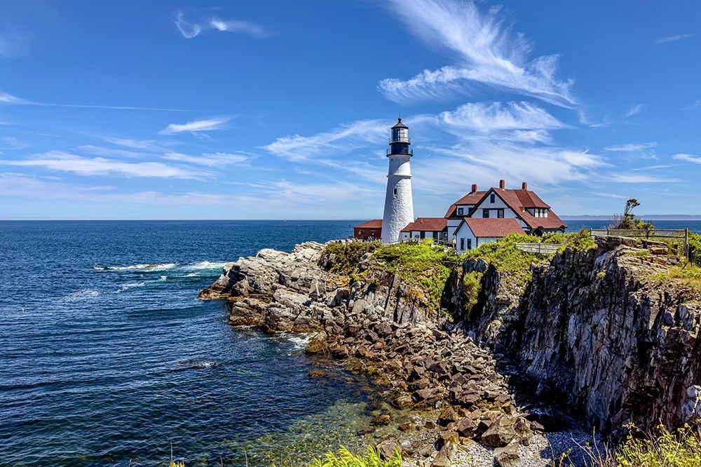 Portland Head Light - Maine Coastal Landscape Art