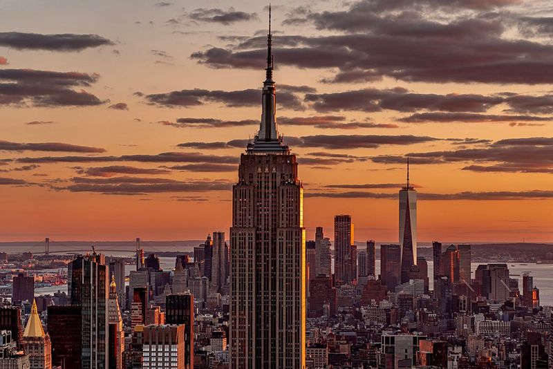 Empire State Building Sunset - Golden Hour NYC Art