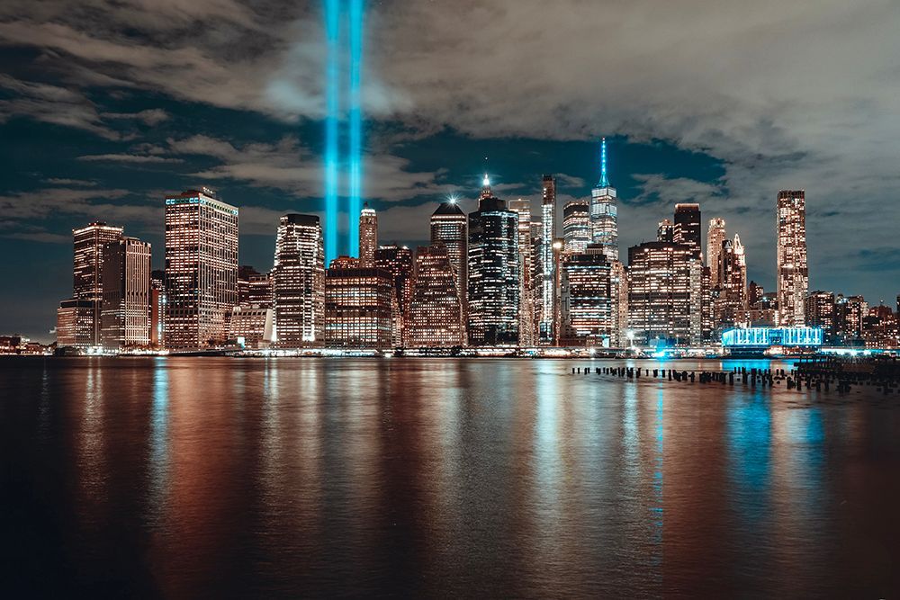 9/11 Memorial Tribute in Light - NYC Skyline Art