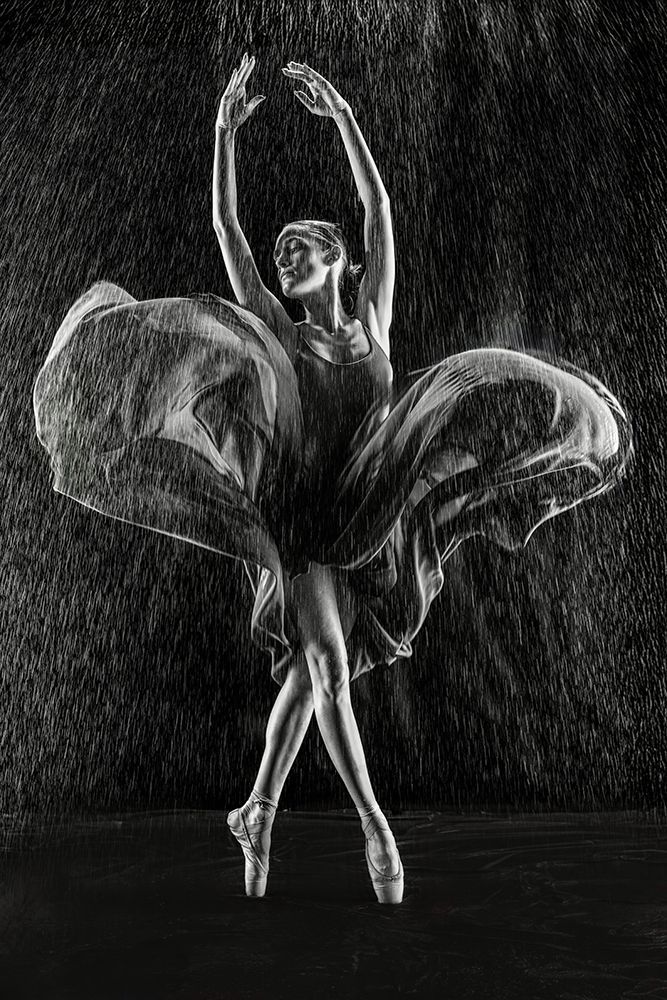 Dancing in the Rain - Dramatic Ballerina Art