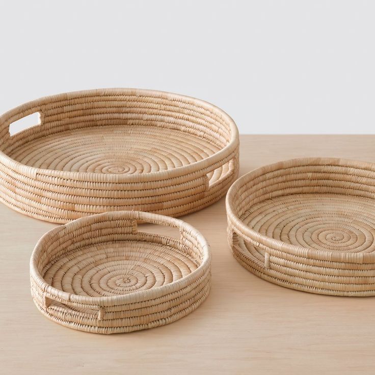 Mawa Round Tray – Hand-woven Natural Fibre (30 cm)
