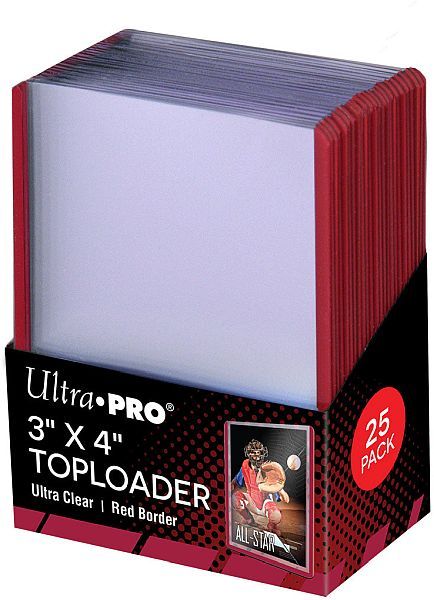 Ultra Pro Toploader Ultra Clear Red Border