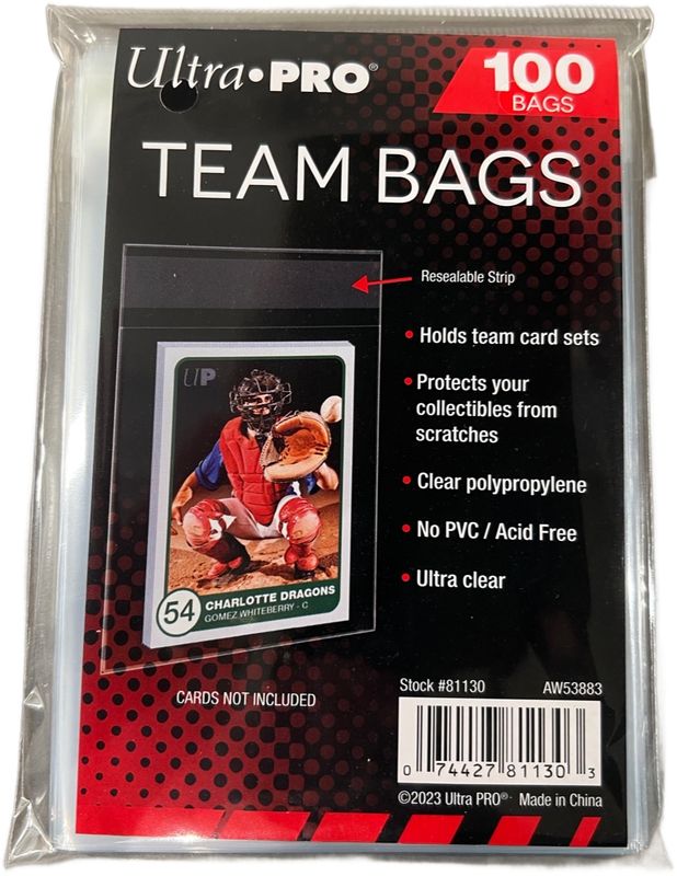 Ultra PRO Team Bags Resealable – 100 Pack