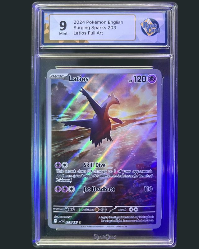Pokémon TCG Latios Full Art 203/191 Surging Sparks – Graded RaukCard 9