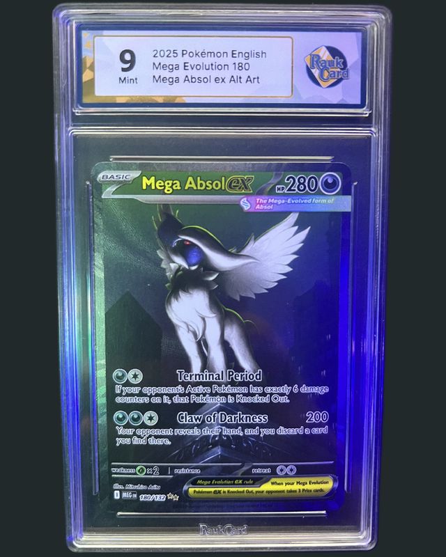 Pokémon TCG Mega Absol ex Alt Art 180/132 Mega Evolution – Graded RaukCard 9