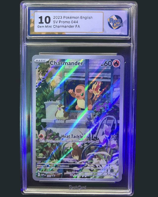 Pokémon TCG Charmander Full Art SV Promo 044 – Graded RaukCard 10