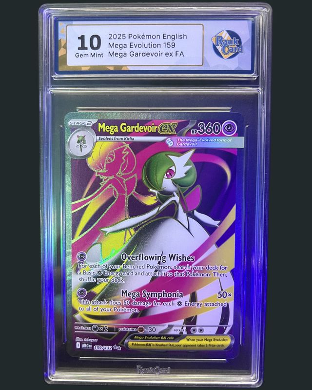 Pokémon TCG Mega Gardevoir ex Full Art 159/132 Mega Evolution – Graded RaukCard 10