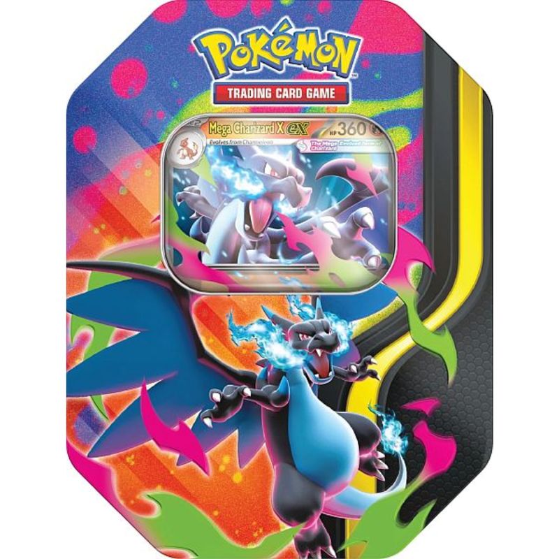 Pokemon Tin Kasse - 2026 Wave 1 Spring: Mega Charizard X ex - Mega Charizard Collector's Tin Box