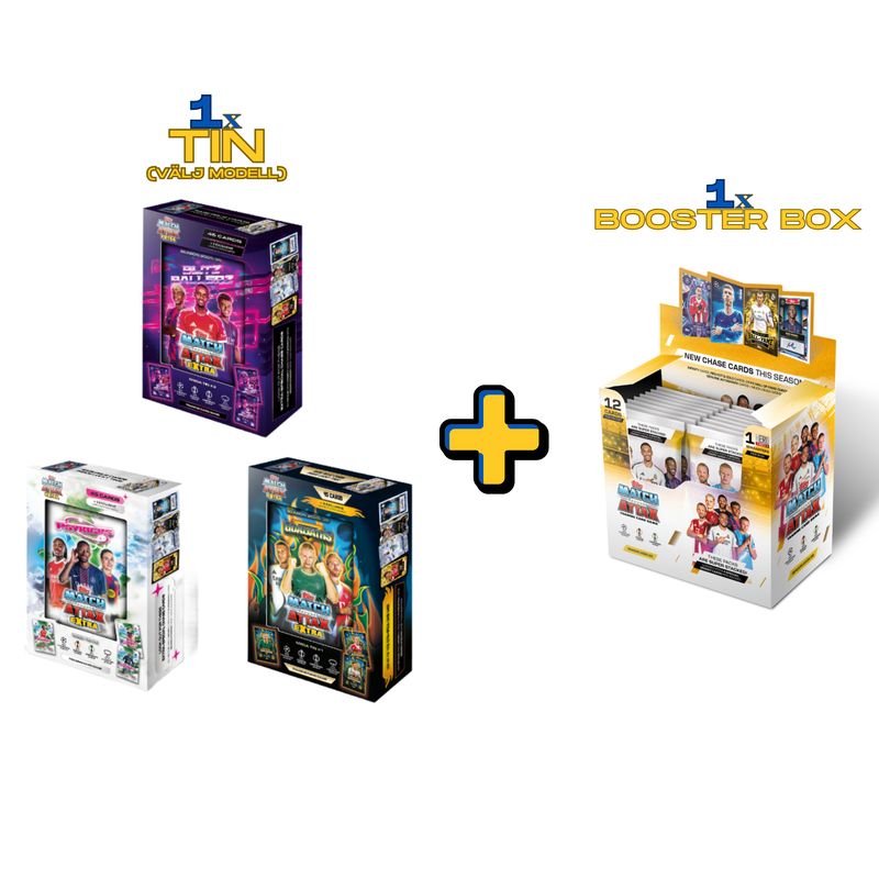 Topps Match Attax Booster Box + Tin Bundle