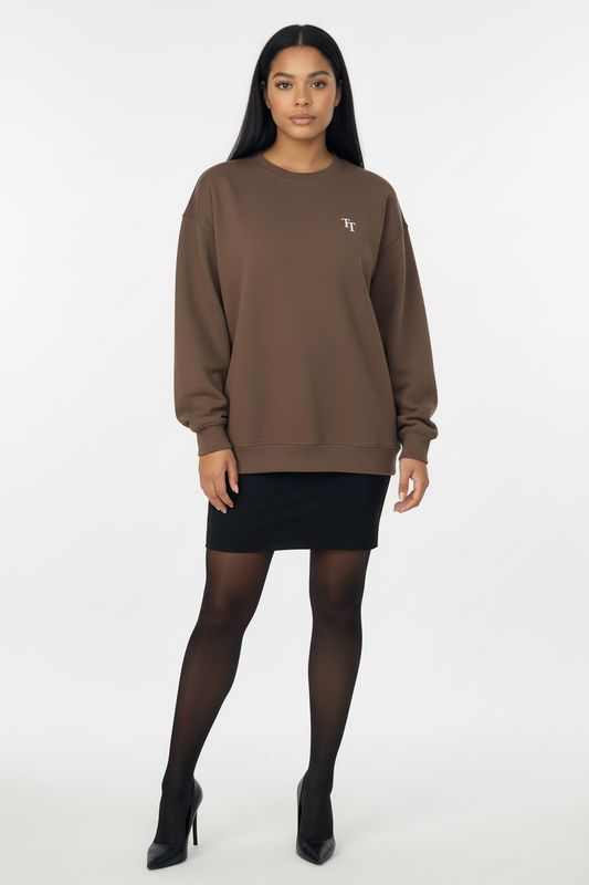 Heavy Plain Fleece Sweatshirt - T T Logo