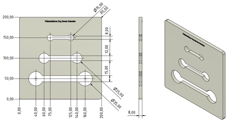 Frässchablone - Dog Bones Frässchablone - Dog Bones