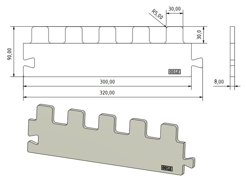 Frässchablone Quadrat-Zahn-Verbindung Frässchablone Quadrat-Zahn-Verbindung