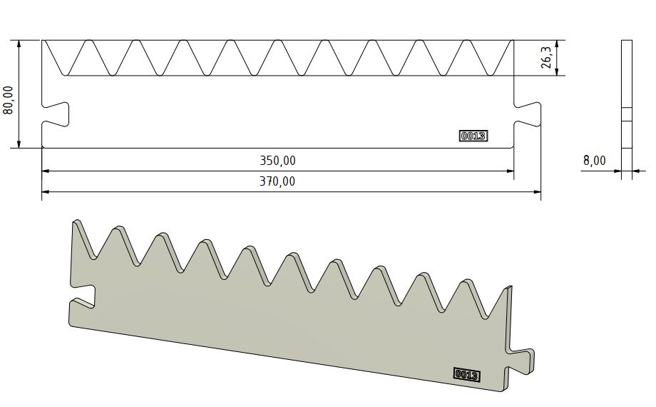 Frässchablone - Sägezahn Verbindung
