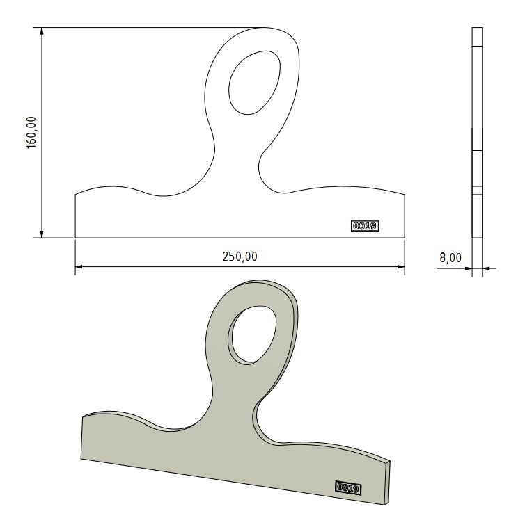 Frässchablone Handgriff 1 Schneidebrett Frässchablone Handgriff 1 Schneidebrett