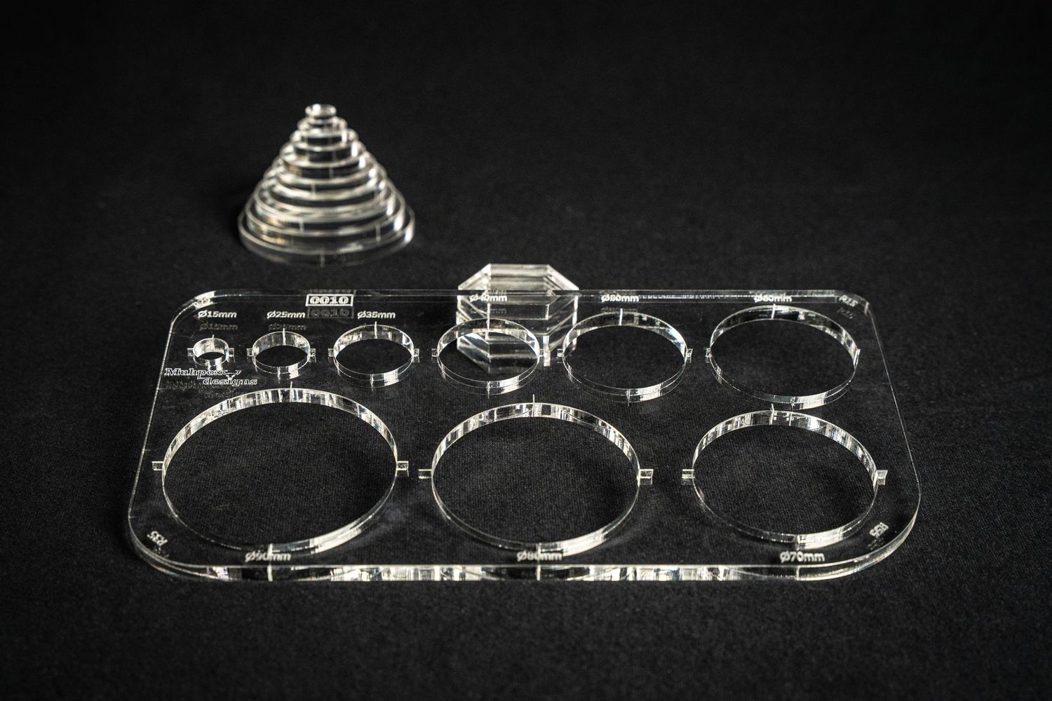 Frässchablone - Kreise D15-95mm und Radienlehre