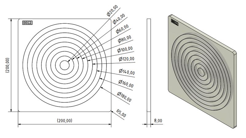 Frässchablone - Multi Layer Kreise D20-180mm Frässchablone - Multi Layer Kreise D20-180mm