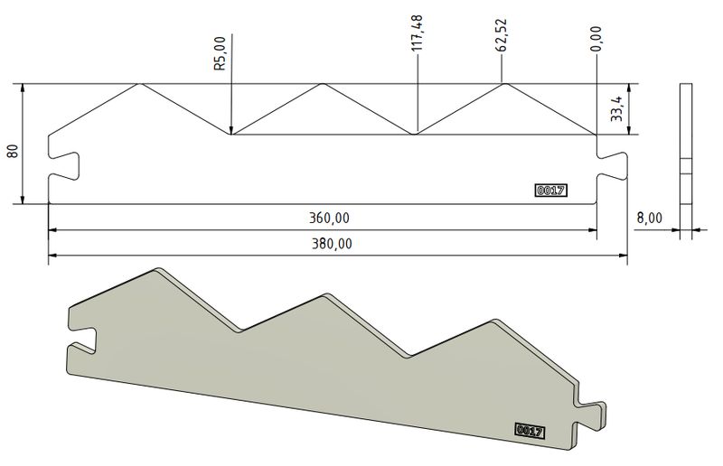 Frässchablone - Berge Verbindung Frässchablone - Berge Verbindung