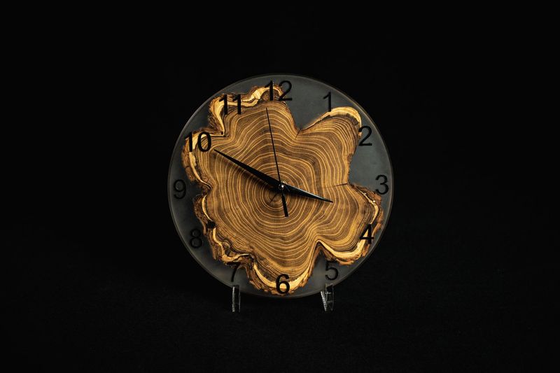 Wanduhr Robinie - Clear ring