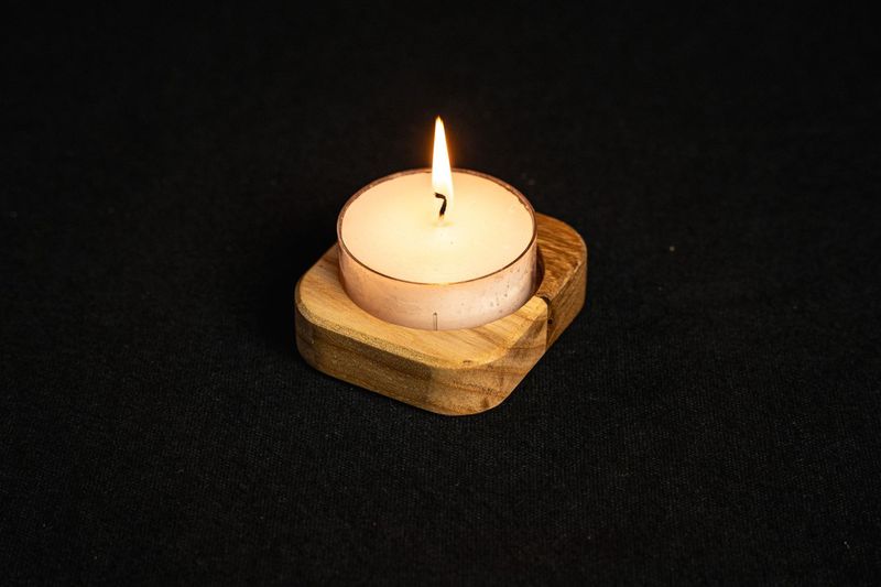 Einzel Teelichthalter Esche und Eiche